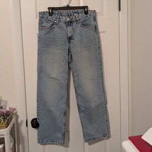 &Denim baggy low waist jeans size 10 100% cotton